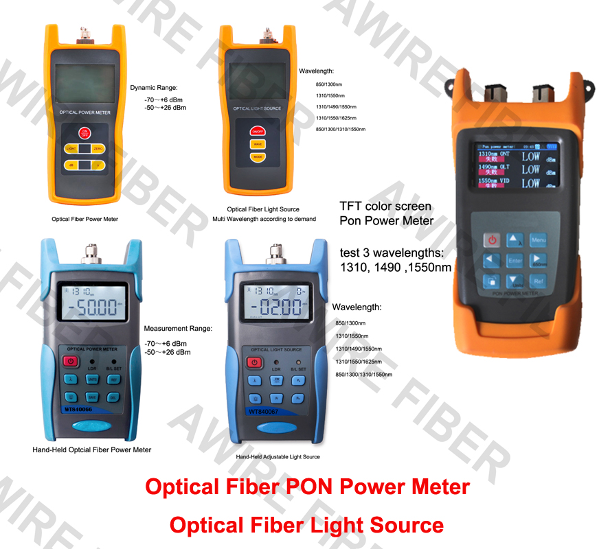 [CN] Awire Optical Fiber Power Meter SC FC ST interchangerable WT840064 for FTTH